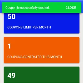 Coupon successfully generated by Affiliate