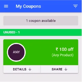 Coupon summary