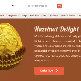 Homepage of the business E-Commerce portal